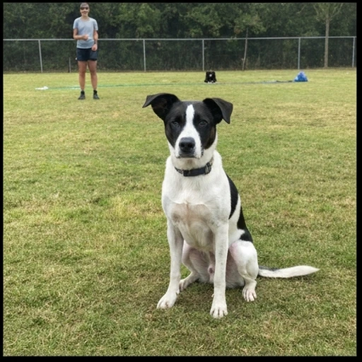 Herding dog in action
